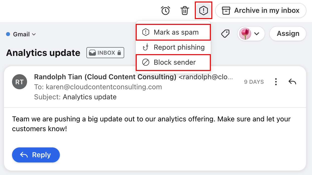 Spam In Front