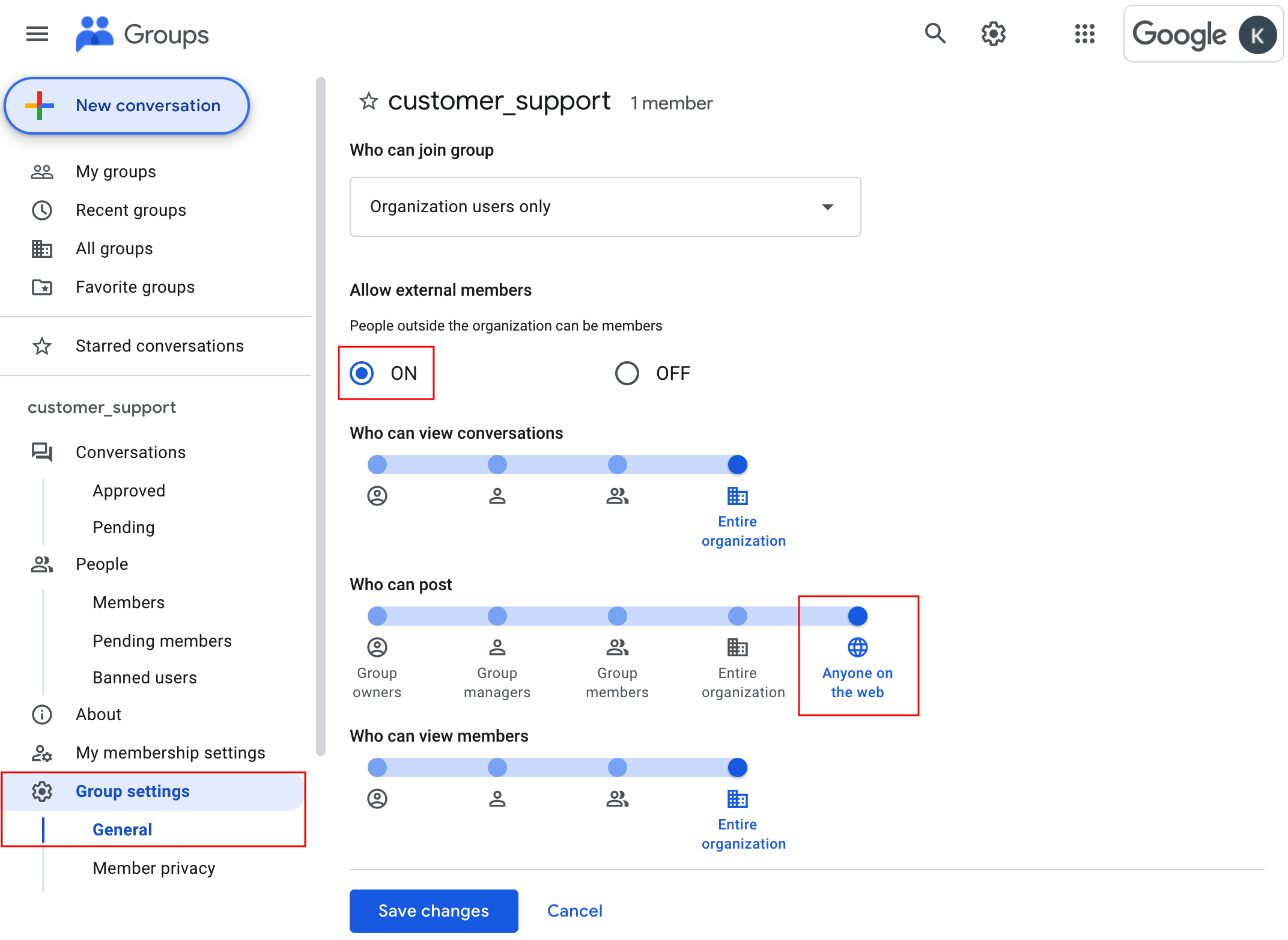 Google Workspace Updates: Manage Google Group members and settings