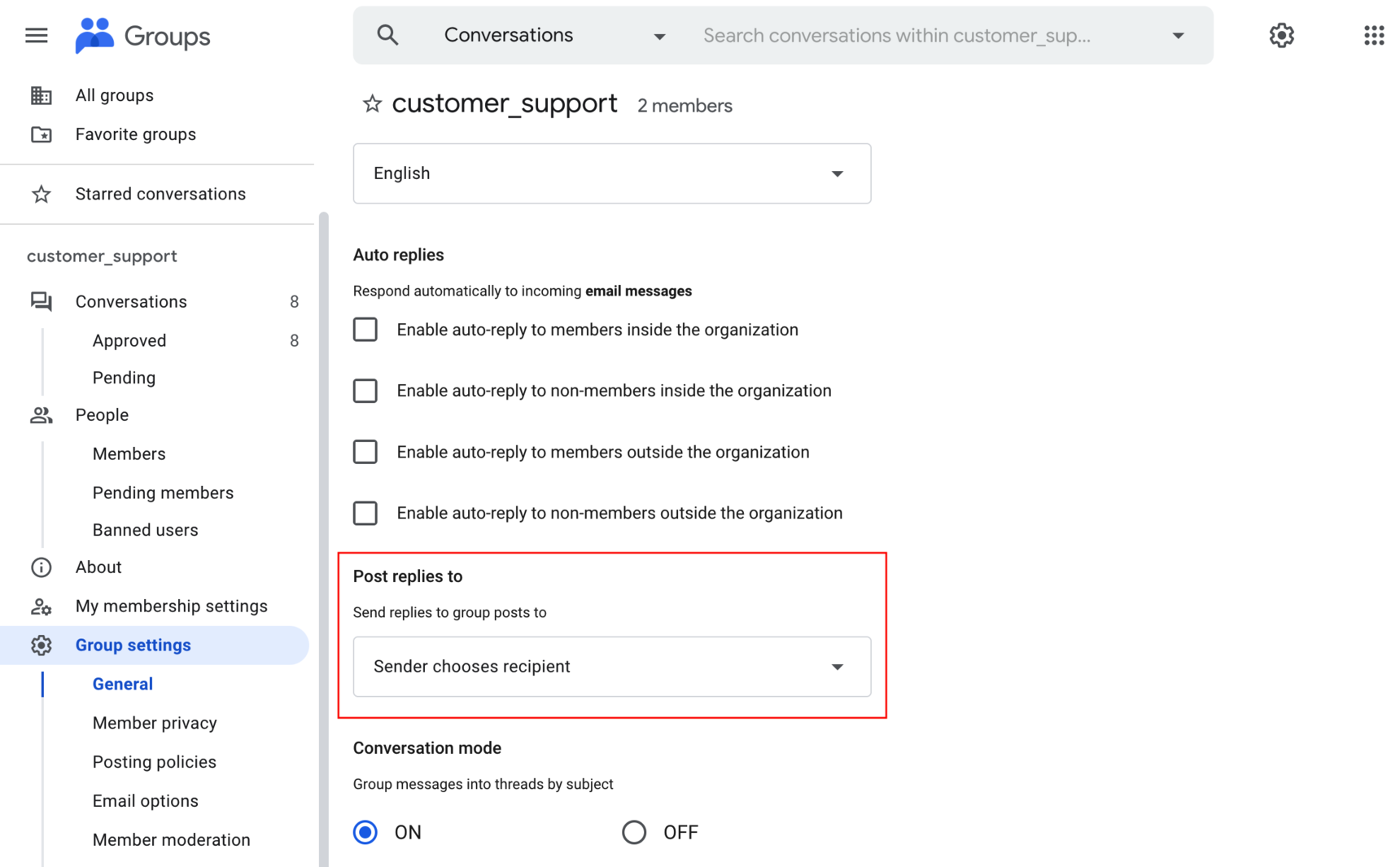 Reply to a Sender from a Google Group - - IT Service Desk