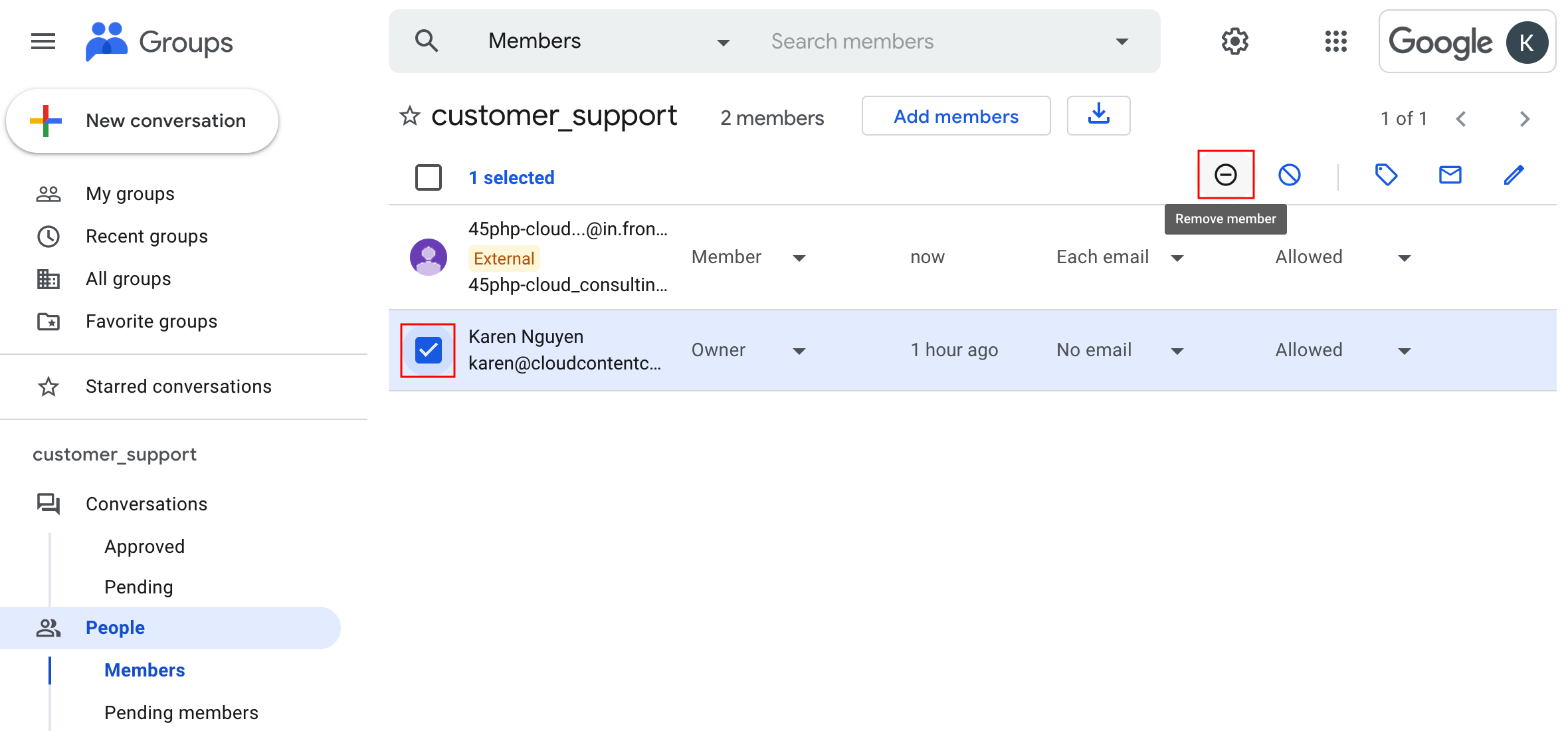 Selecting Who Can Manage Google Group Members, Posts, and Metadata