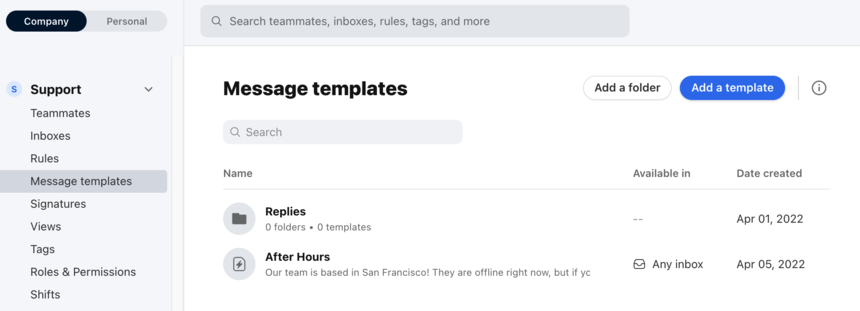 How to edit a message template