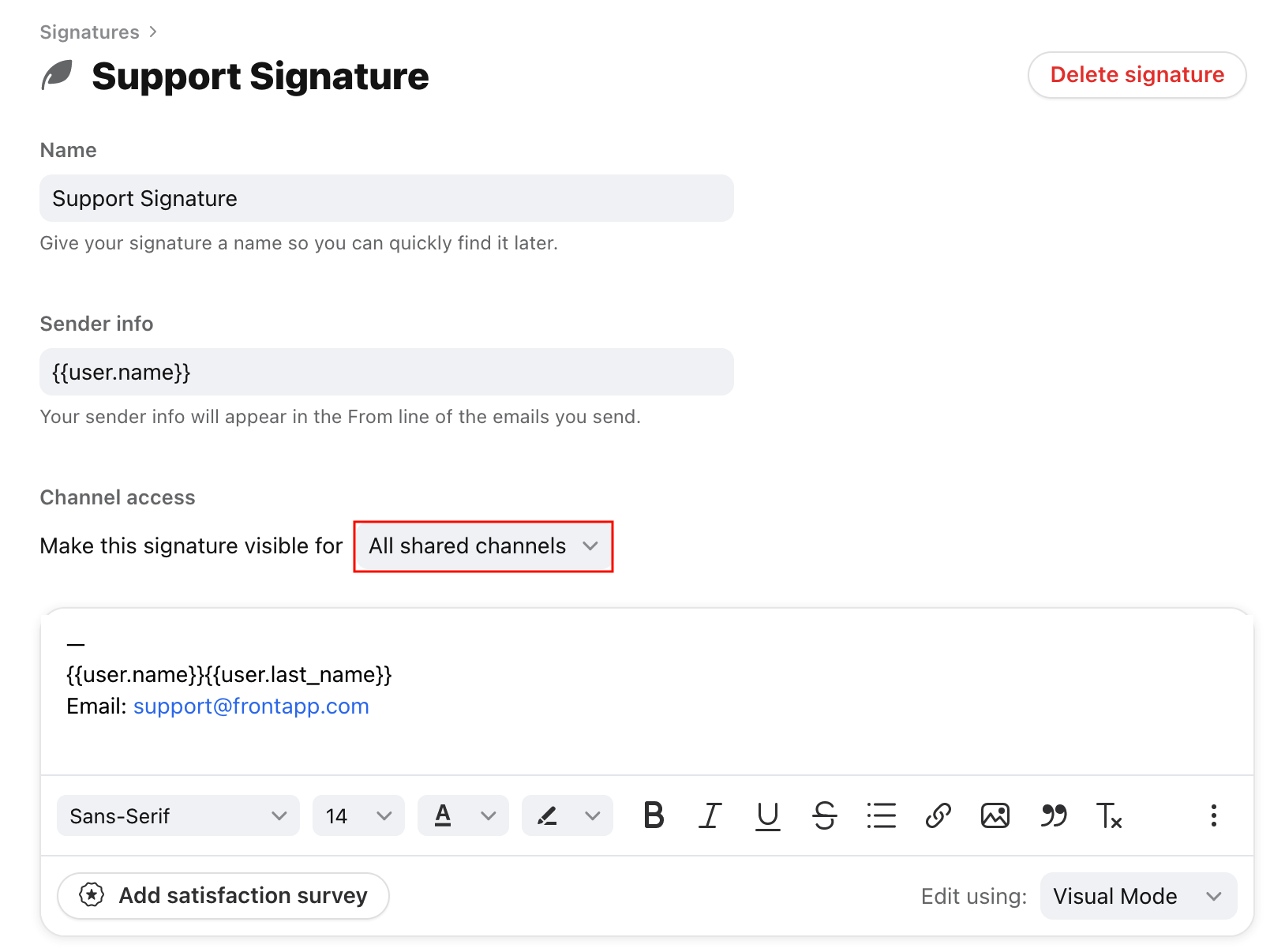 how-to-set-a-default-signature-for-a-channel