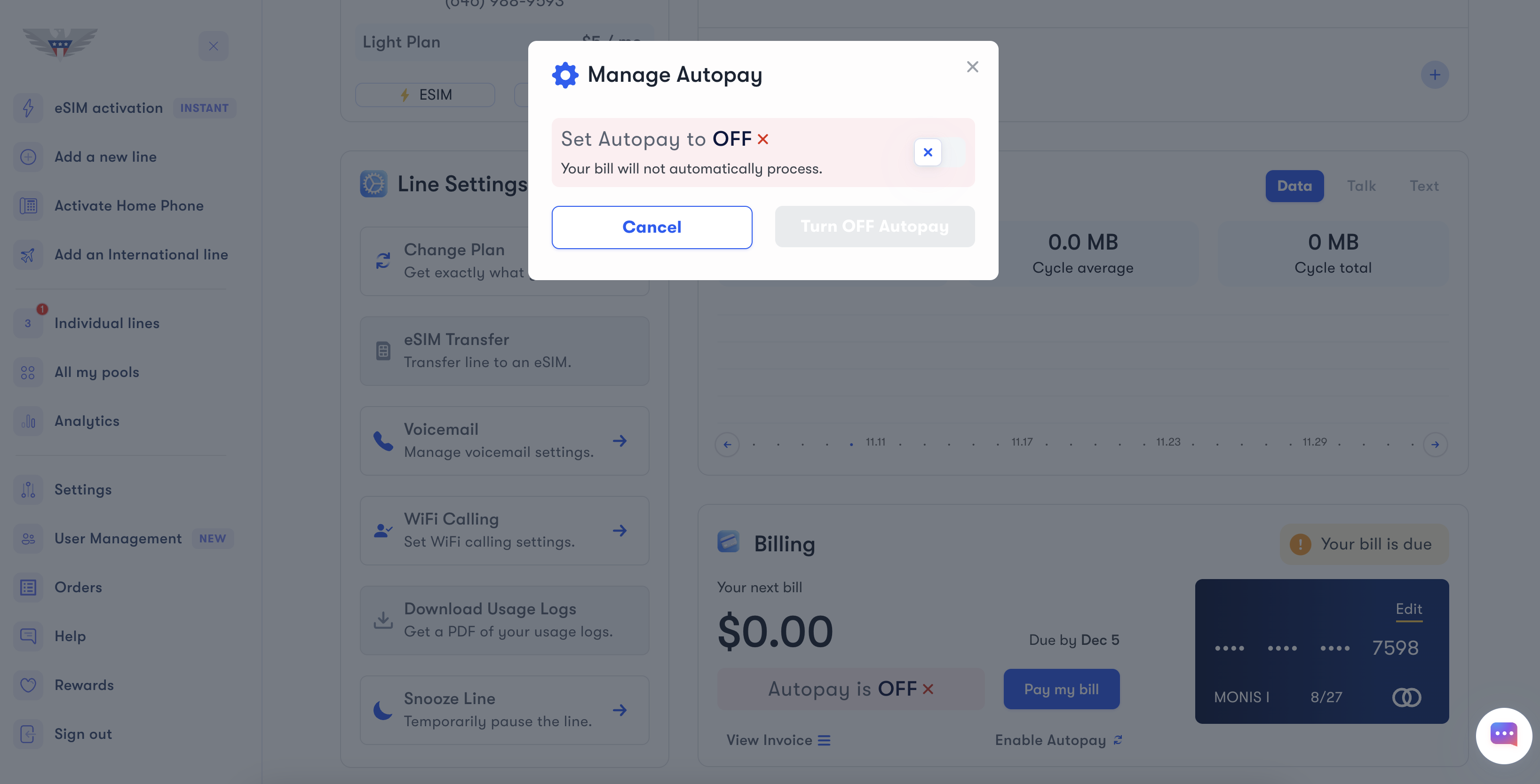 Easily set up Autopay for your phone bill