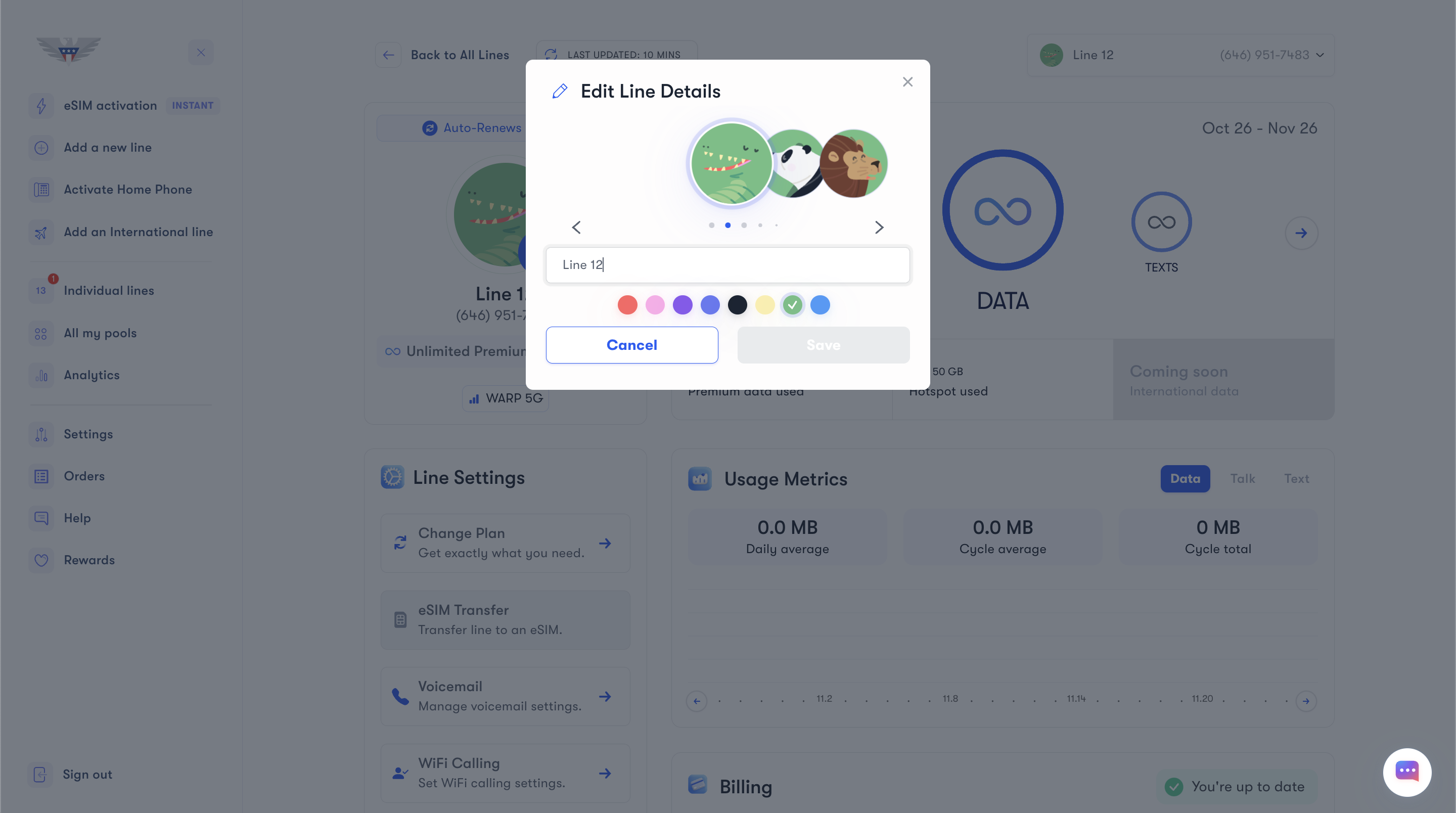 How do I name a phone line?