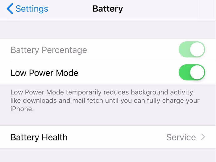 How to turn off low power mode on iPhone Settings  3