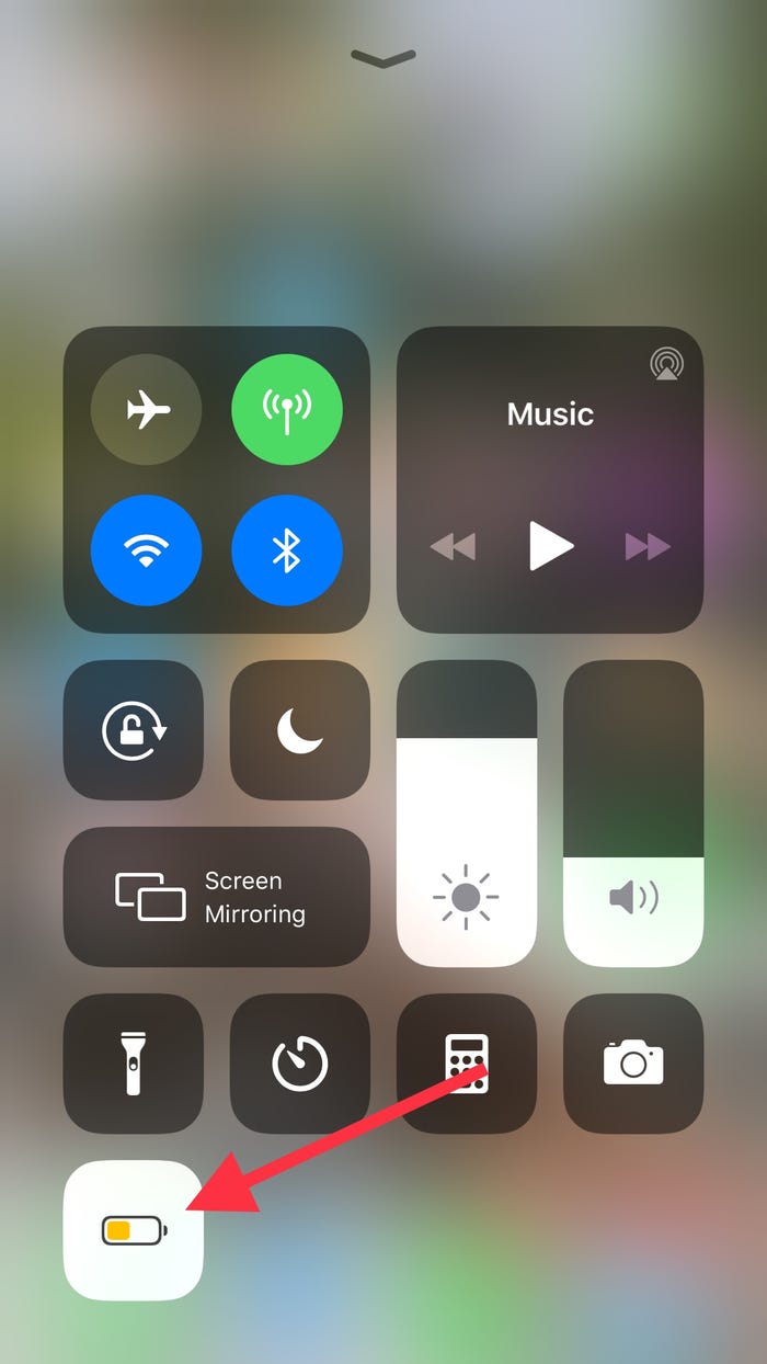 How to turn off low power mode on iphone control center   2