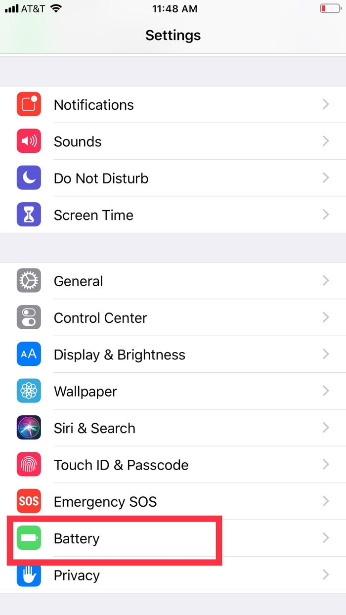 How to turn off low power mode on iPhone   Settings 2