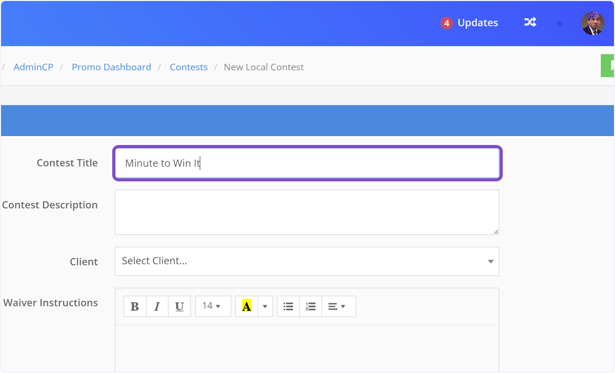 Give your contest a title.