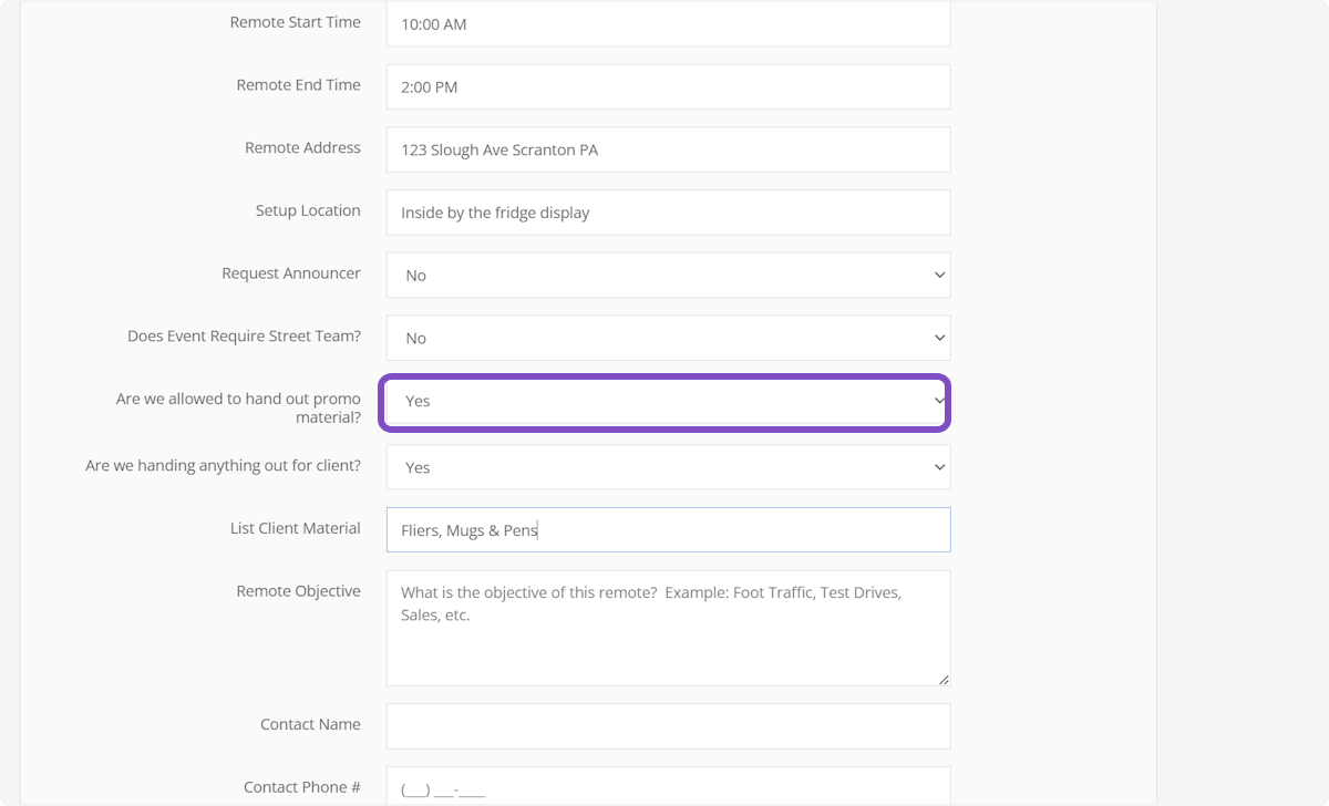 Are we allowed to hand out promo material?
