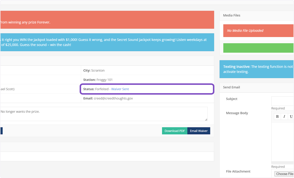 You'll now see the status has changed to