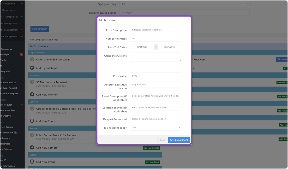 Edit Mention Request