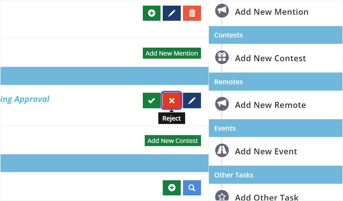 Rejecting a Contest Request