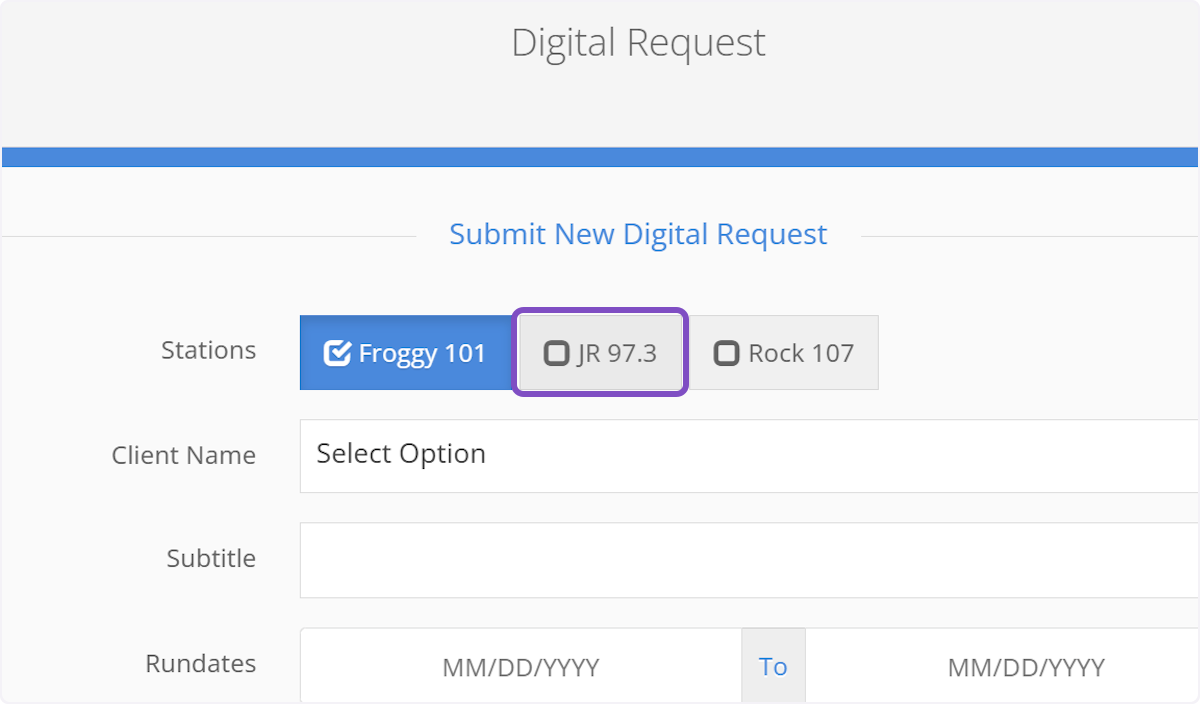 Select radio stations