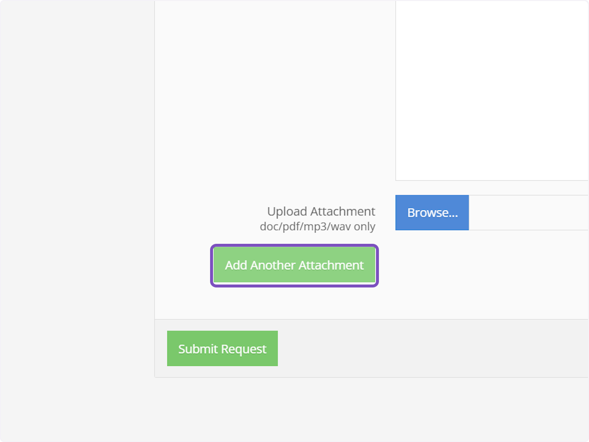If you need to attach multiple attachments, click the