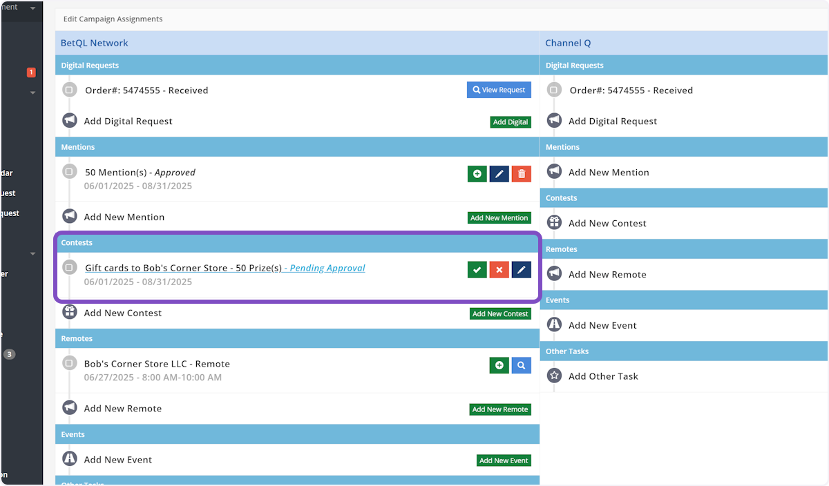 Locate the Contest(s)