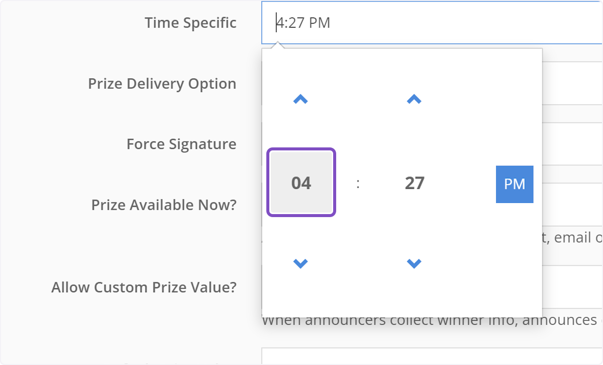 Choose your assigned time by clicking anywhere in the