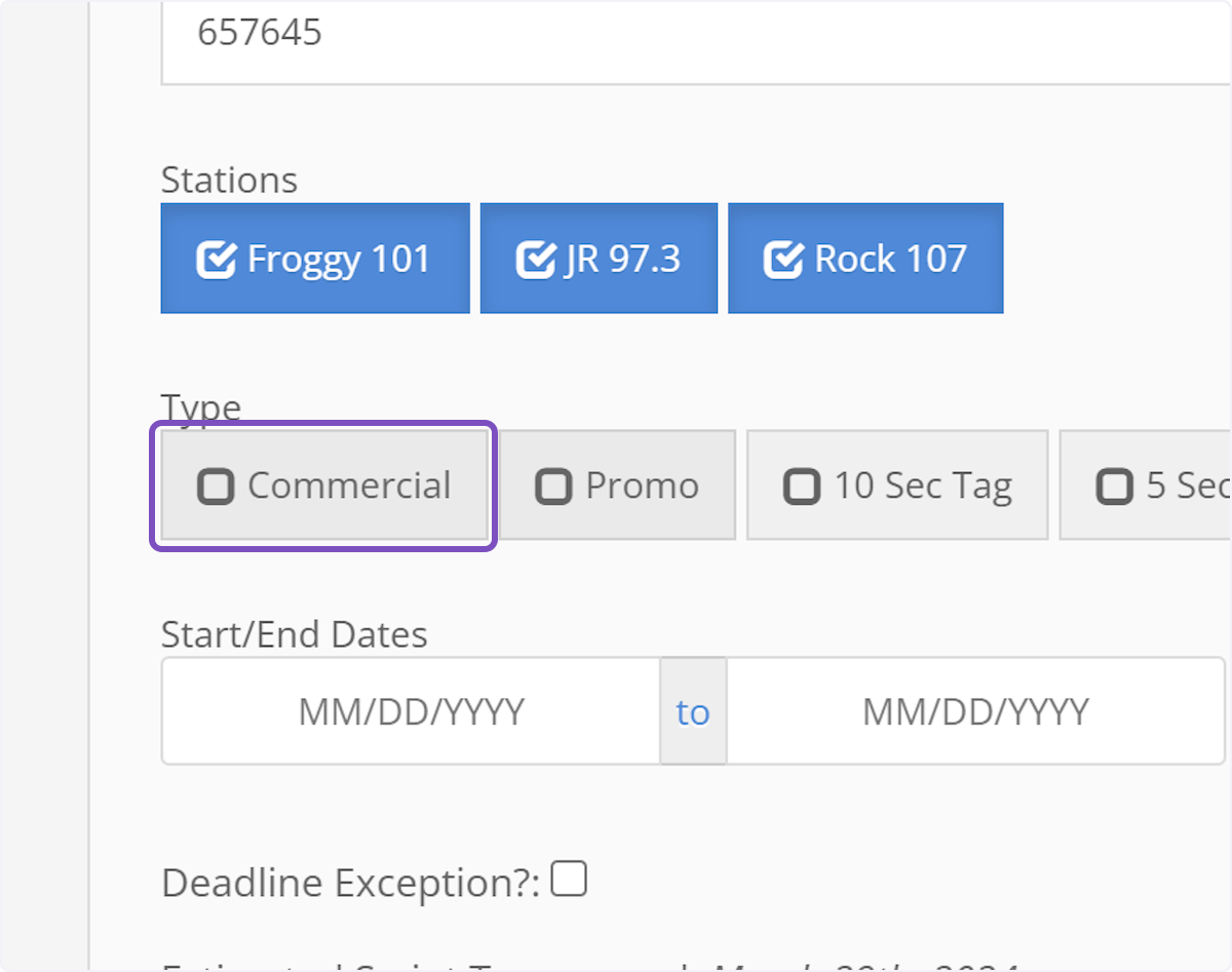 Select the type of copy for this order