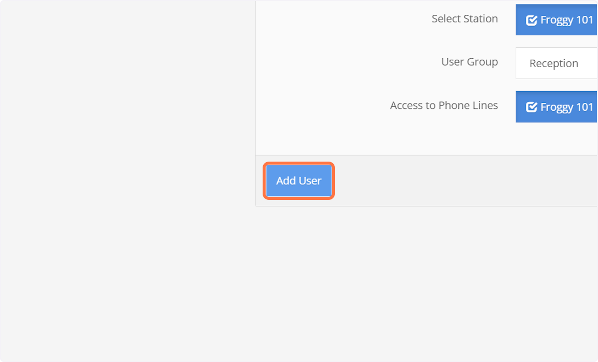 Click on Add User and you're done!!