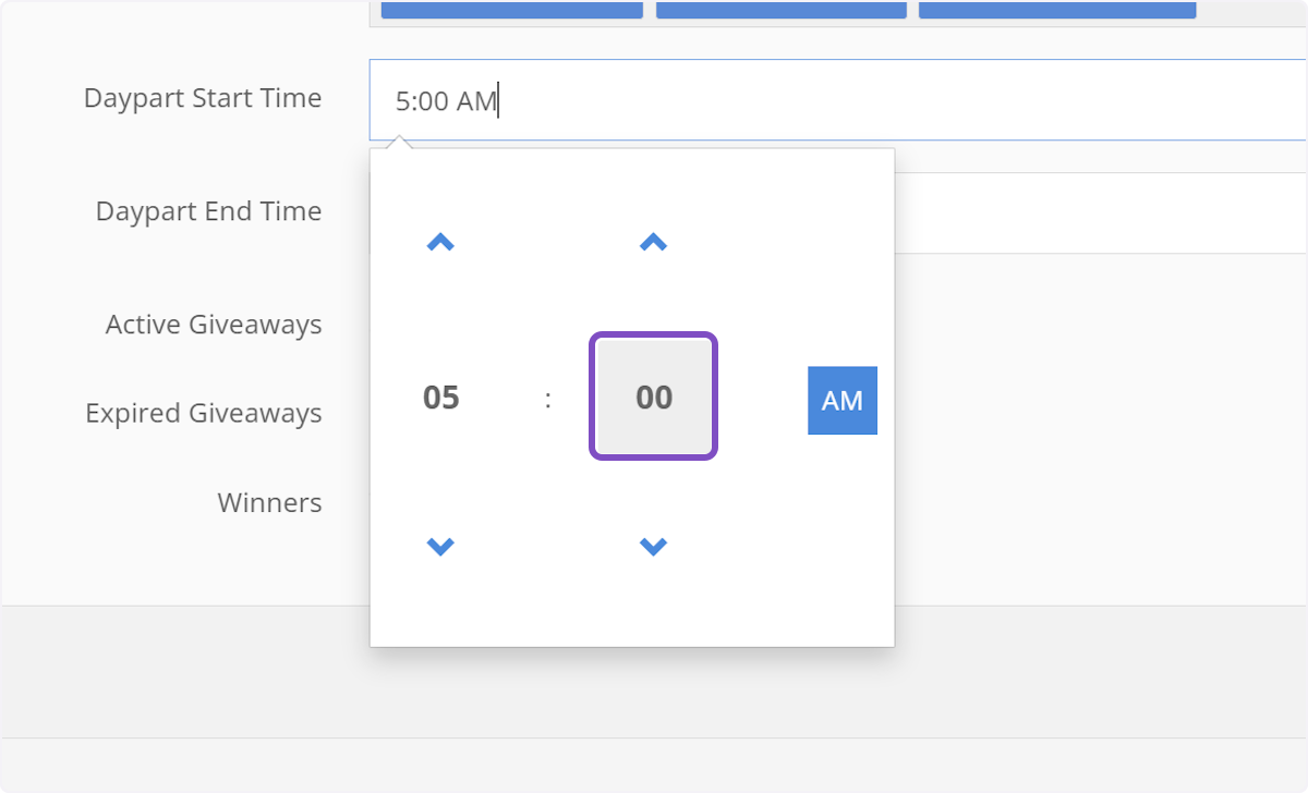 And the numbers on the right for minutes.