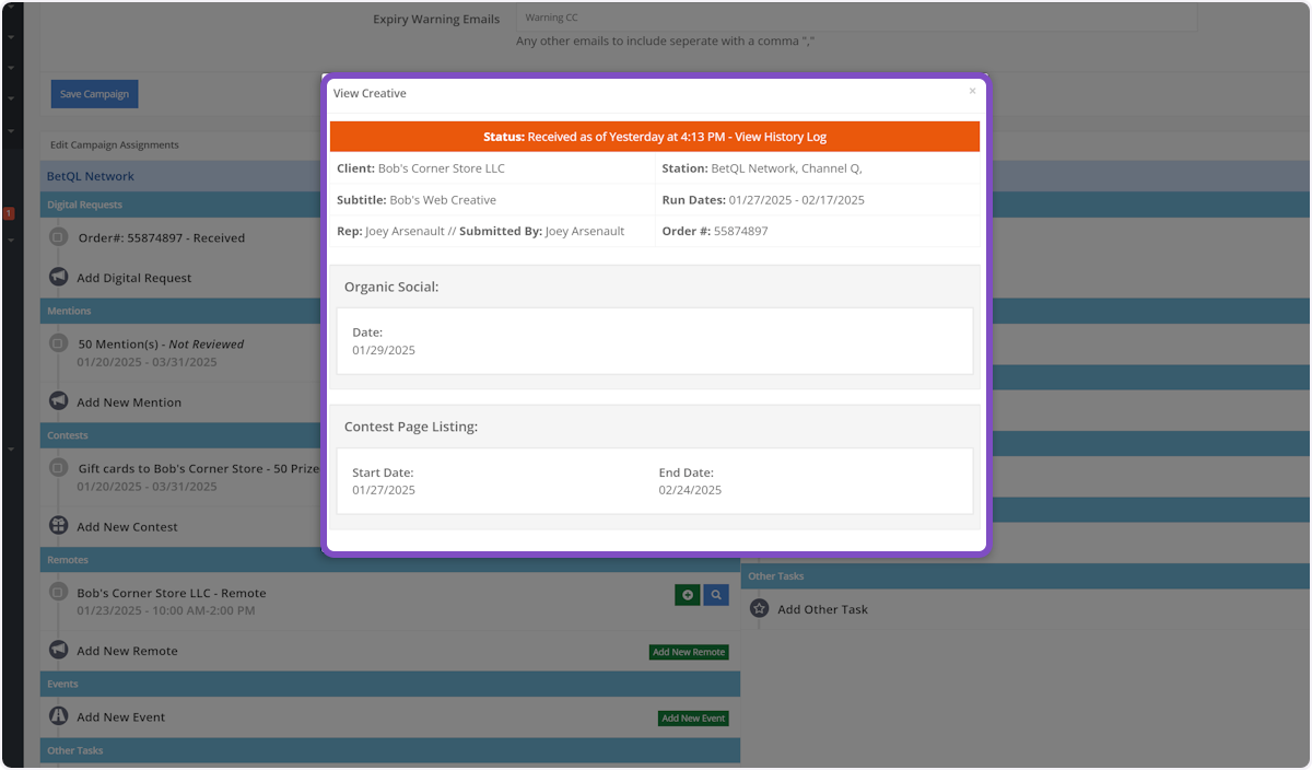 This pop-up will show you all the details about the