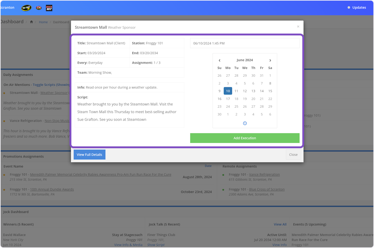 This pop-up will show all the information about the mention.