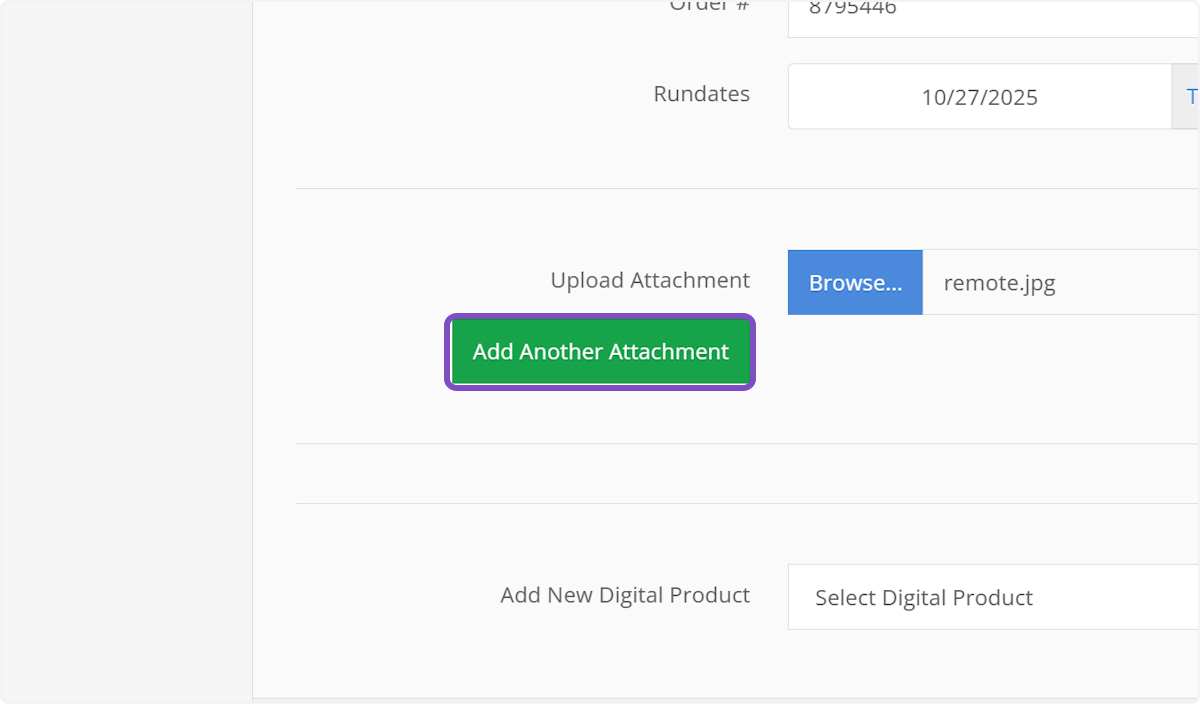 Add more attachments