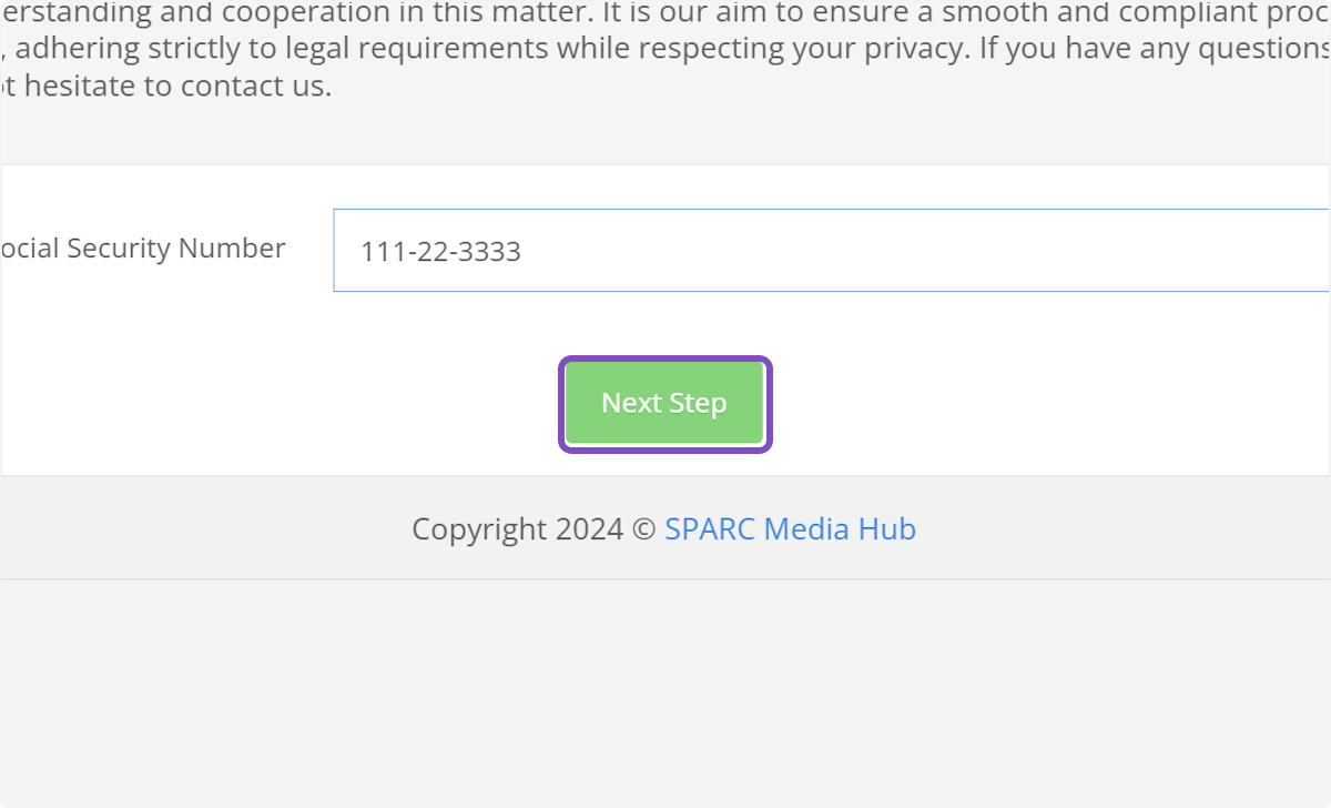 Then they will click on Next Step