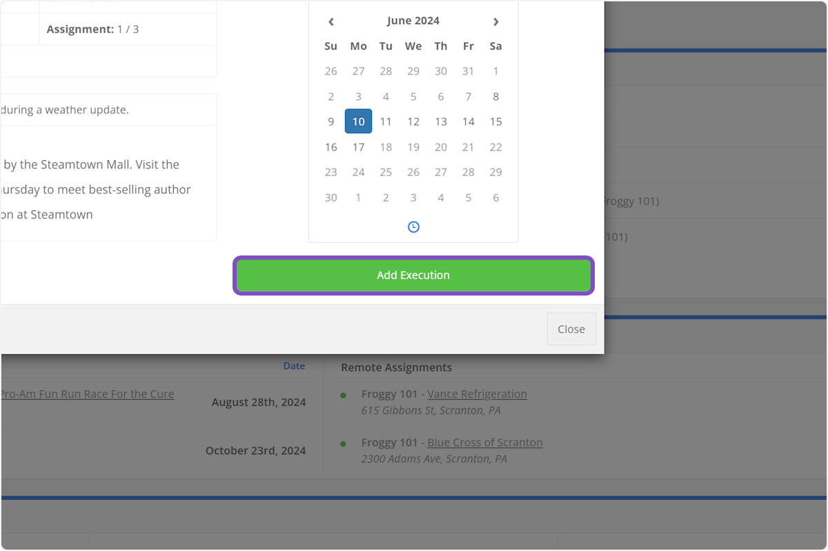 After you've read the script on the air, you can click