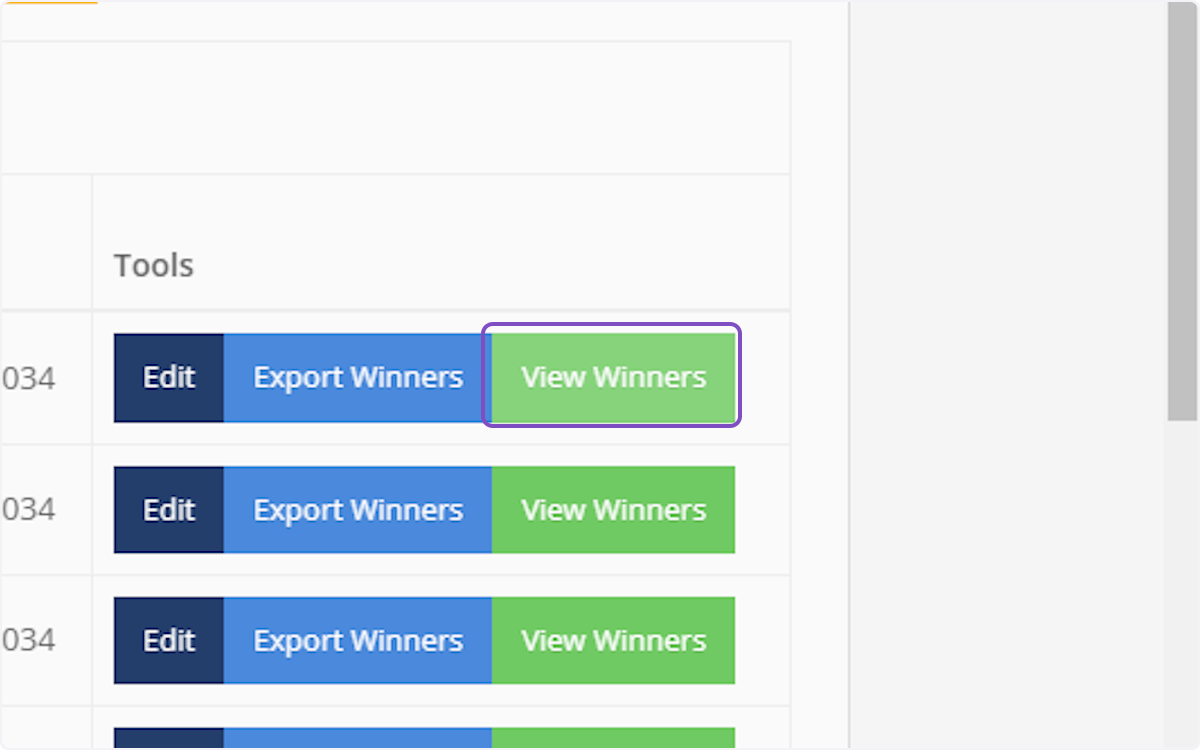 Click on View Winners on the right-hand side of that contest.