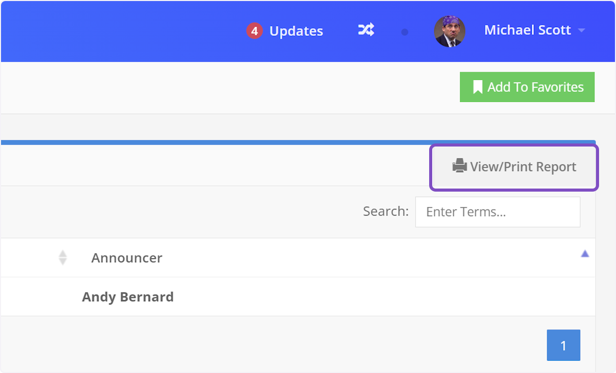 Click on View/Print Report to download an affidavit showing all the campaign information with all the logged execution times.