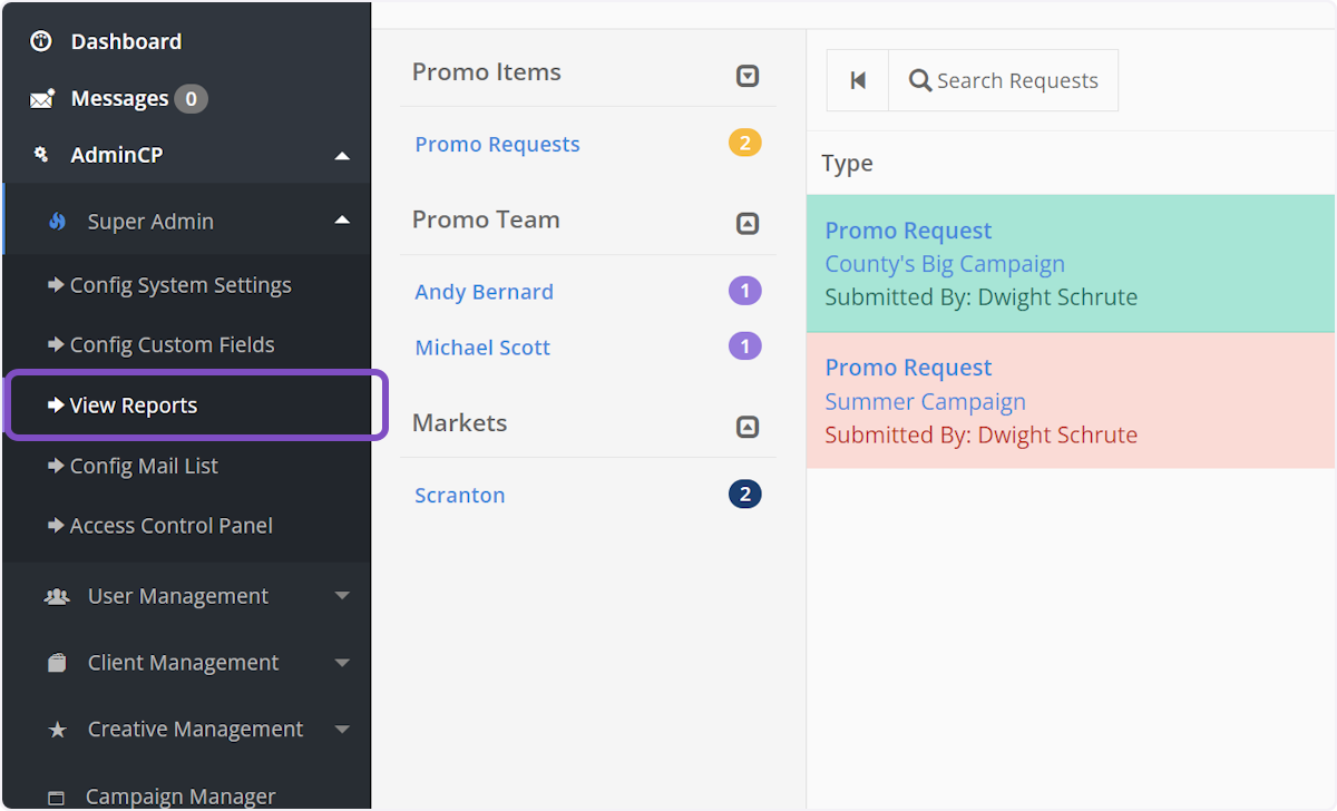 Click on View Reports
