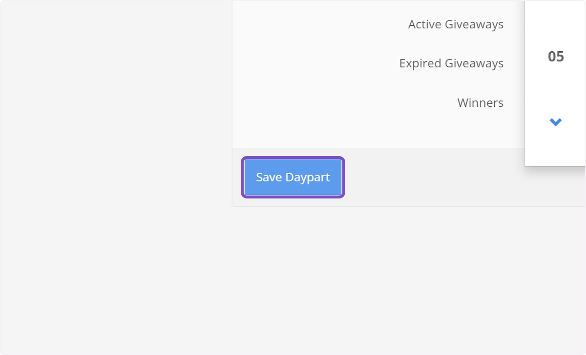 Click on Save Daypart, and you're done!